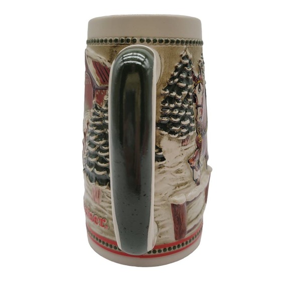 Anheuser-Busch Budweiser Stein Vintage (1984) Holiday Series Covered Bridge - Picture 4 of 8